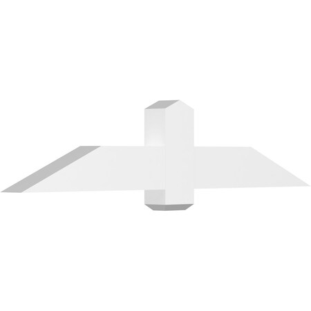 Ekena Millwork Eugene Architectural Grade PVC Gable Bracket, 60"W x 12 1/2"H x 4"D x 6"F, 5/12 Pitch GBP060X13X0406EUG00